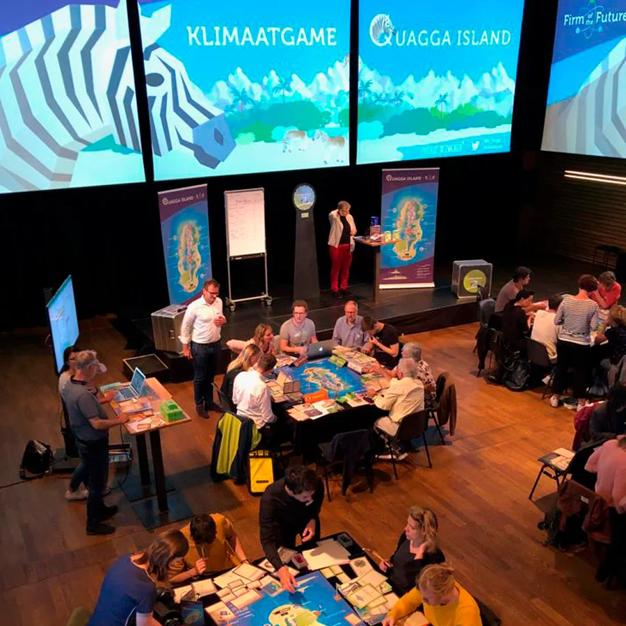 Teams aan de klimaattafels in Pakhuis de Zwijger.